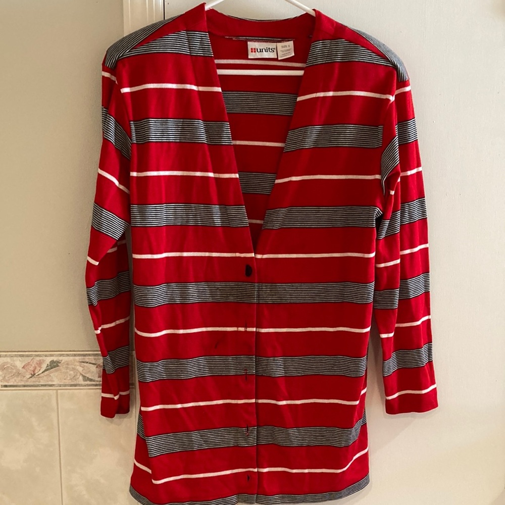 Womens Vintage Cardigan with Shoulder Pads
